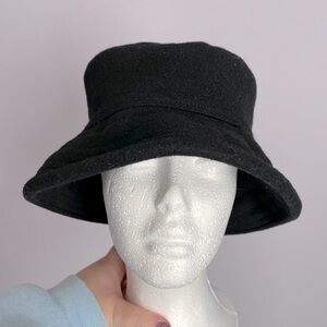 New York Hat & Cap Co. Vintage Union Made Wool Black Bucket Hat size M